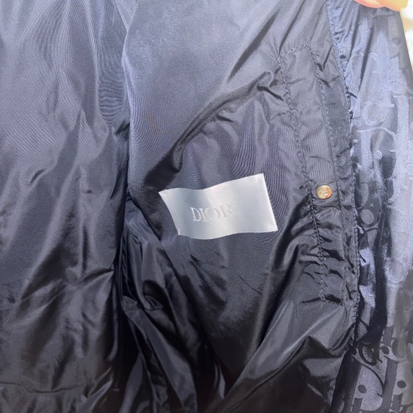 Dior Oblique Down Jacket Navy Blue Technical Jacquard - Picture 4 of 6